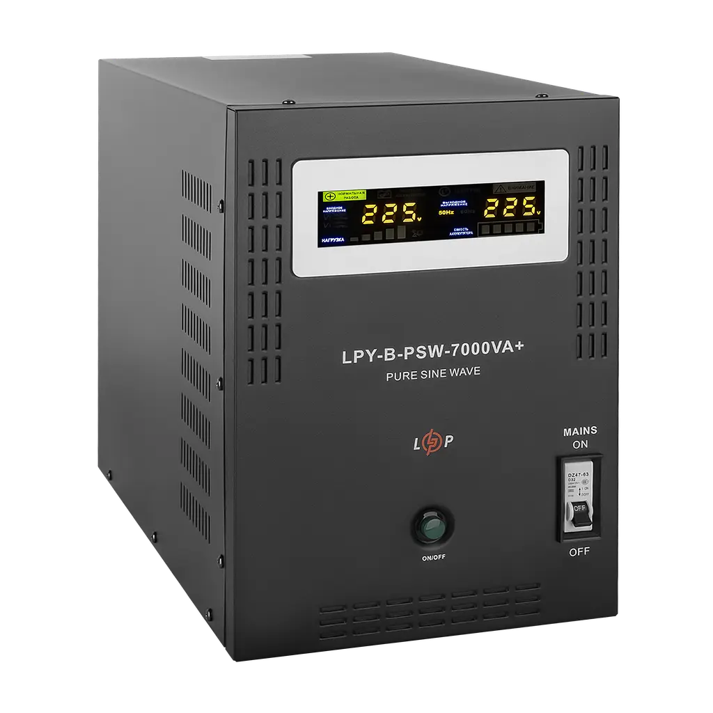 ДБЖ з правильною синусоїдою 48V LPY-B-PSW-7000VA+(5000Вт)10A/20A - фото 3