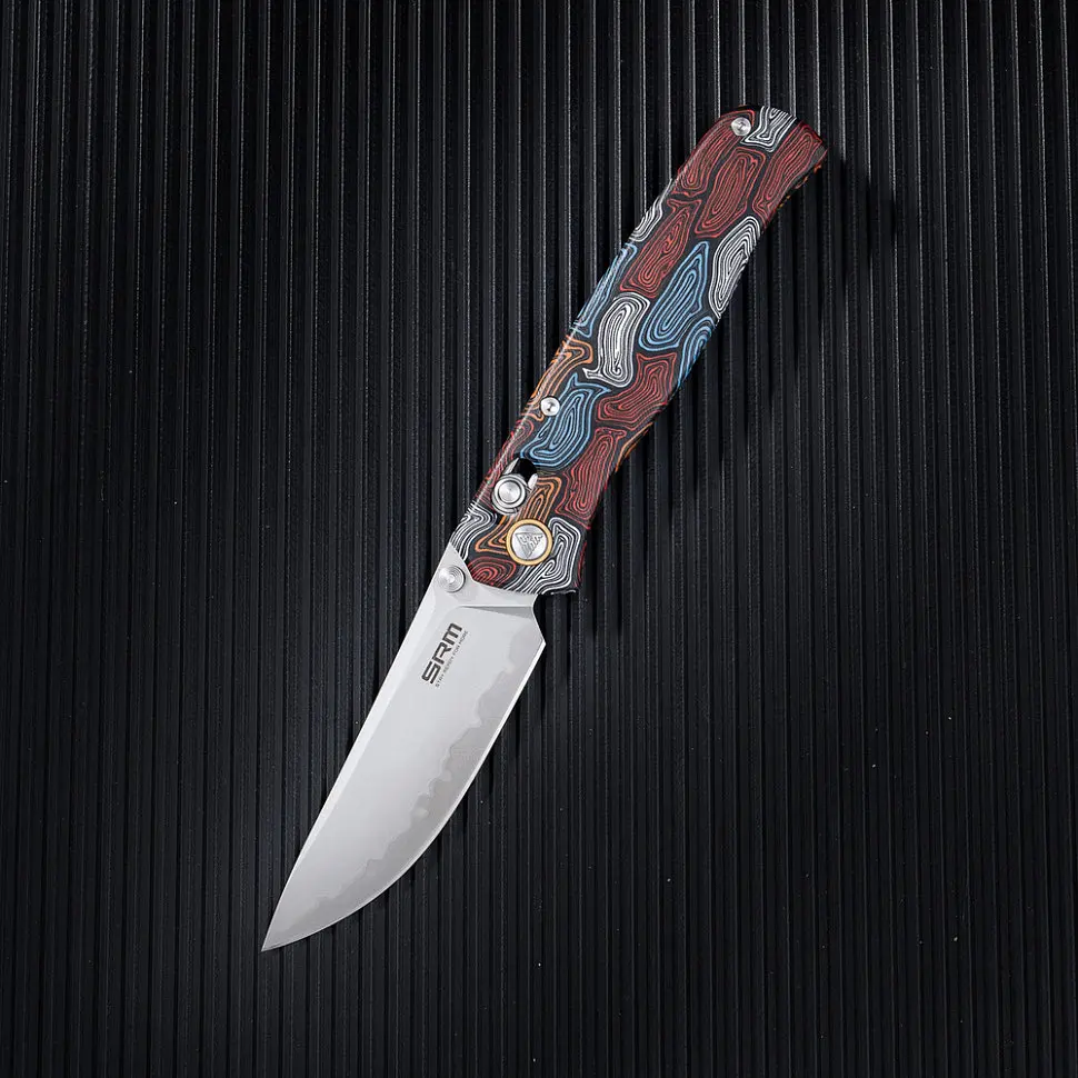 Ніж складаний туристичний SRM Medal 255L-GQ2 (8.2 см) 140Cr / G10 різнобарвний - фото 6