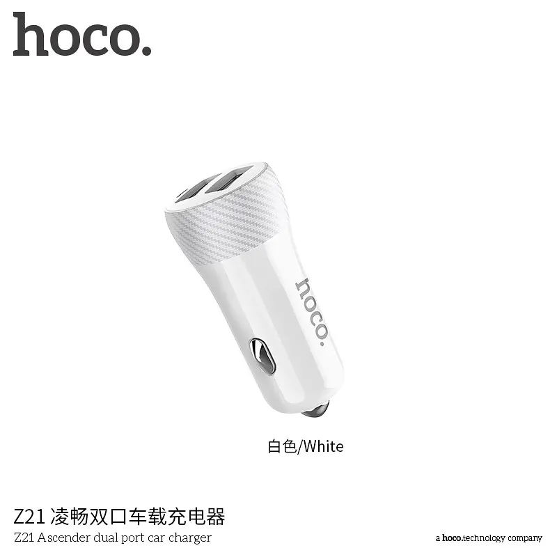 Адаптер автомобільний Hoco Z21 black 2 USB-A port 3.4 А - фото 3