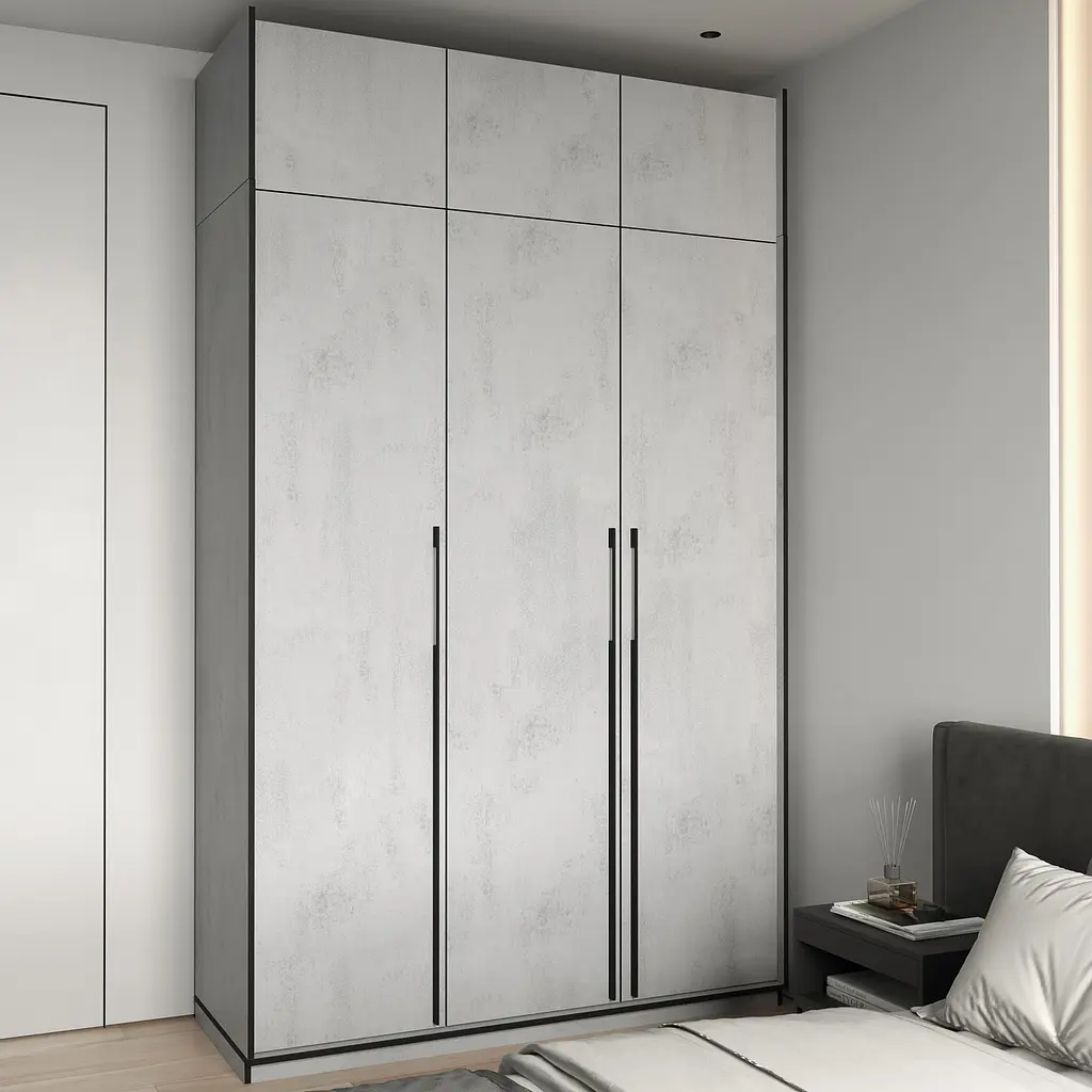 Шафа для одягу Flamecame у спальню з поличками на 3 двері FR-15 Тефра - фото 3