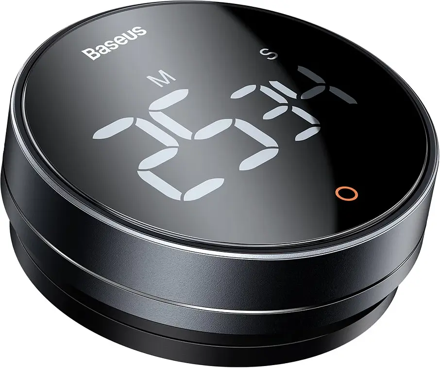 Таймер електронний Baseus Heyo Rotation Countdown Timer Pro dark gray (FMDS000013) - фото 4