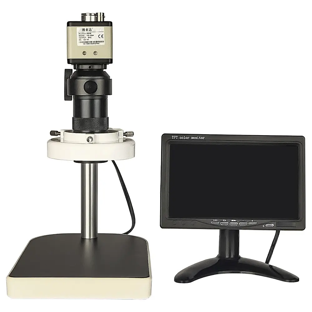 Цифровий мікроскоп з монітором 7" та штативом Kaisi 708M (LED підсвічування, фокус 36-240 мм, кратність збільшення 130X, 2мП) - фото 2