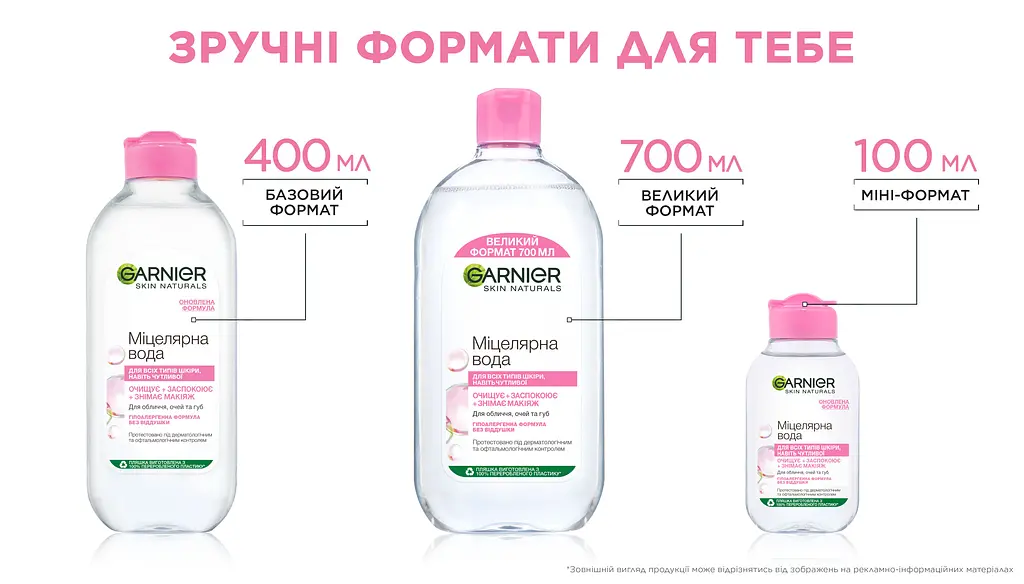 Мицеллярная вода Garnier Skin Naturals 800 мл (2 шт. х 400 мл) - фото 5