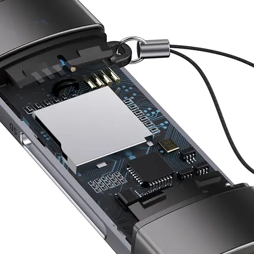Кардридер USB Lite, Grey, Type-C / USB 3.0 - microSD / SD (WKQX060113) Baseus teh0028488 - фото 7
