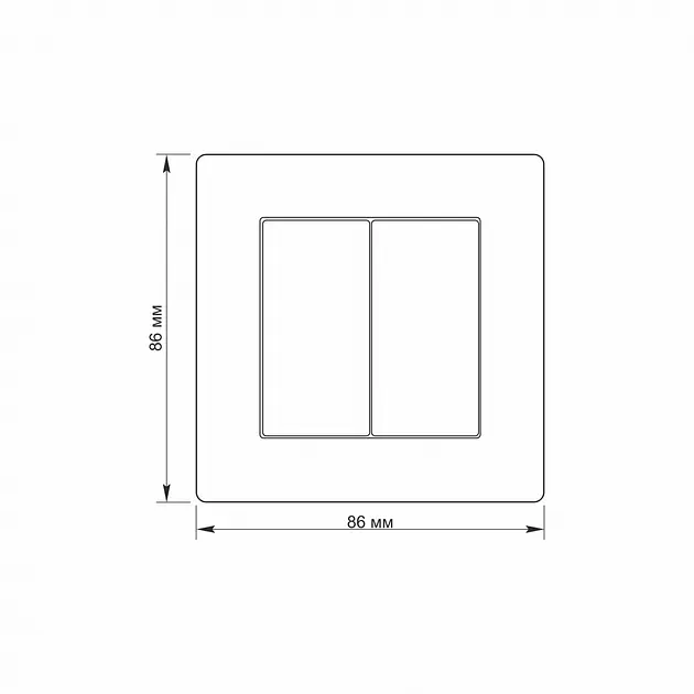 Вимикач двоклавішний Videx Titanum Standard білий 1 шт. - фото 4