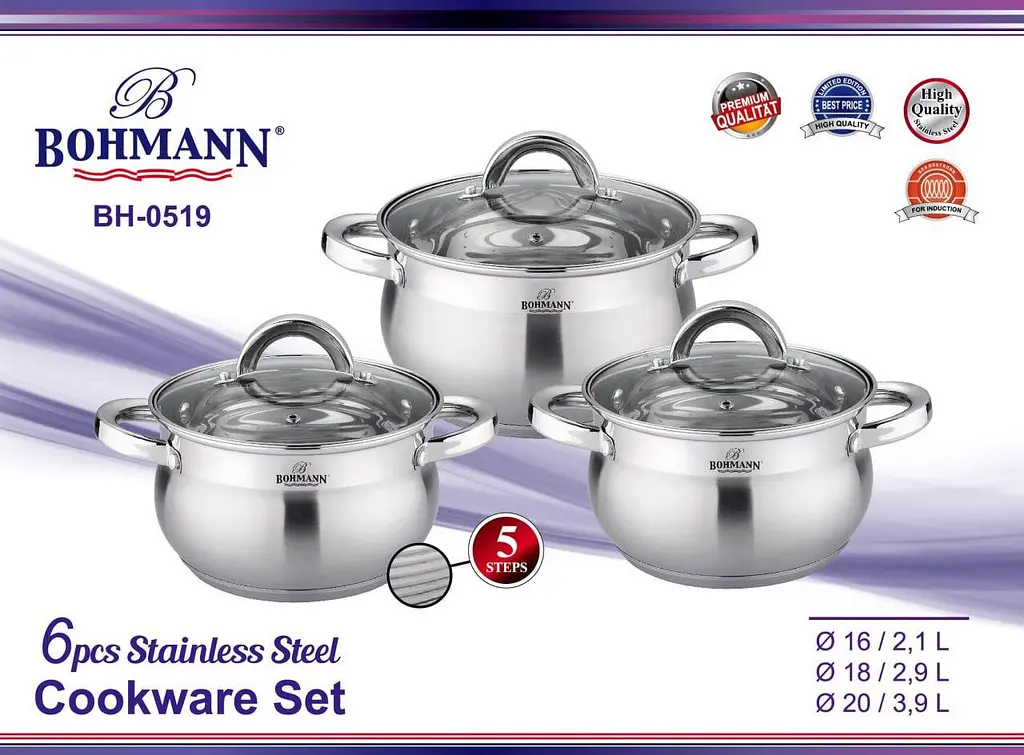 Набір посуду Bohmann BH-0519 6 предметів - фото 8