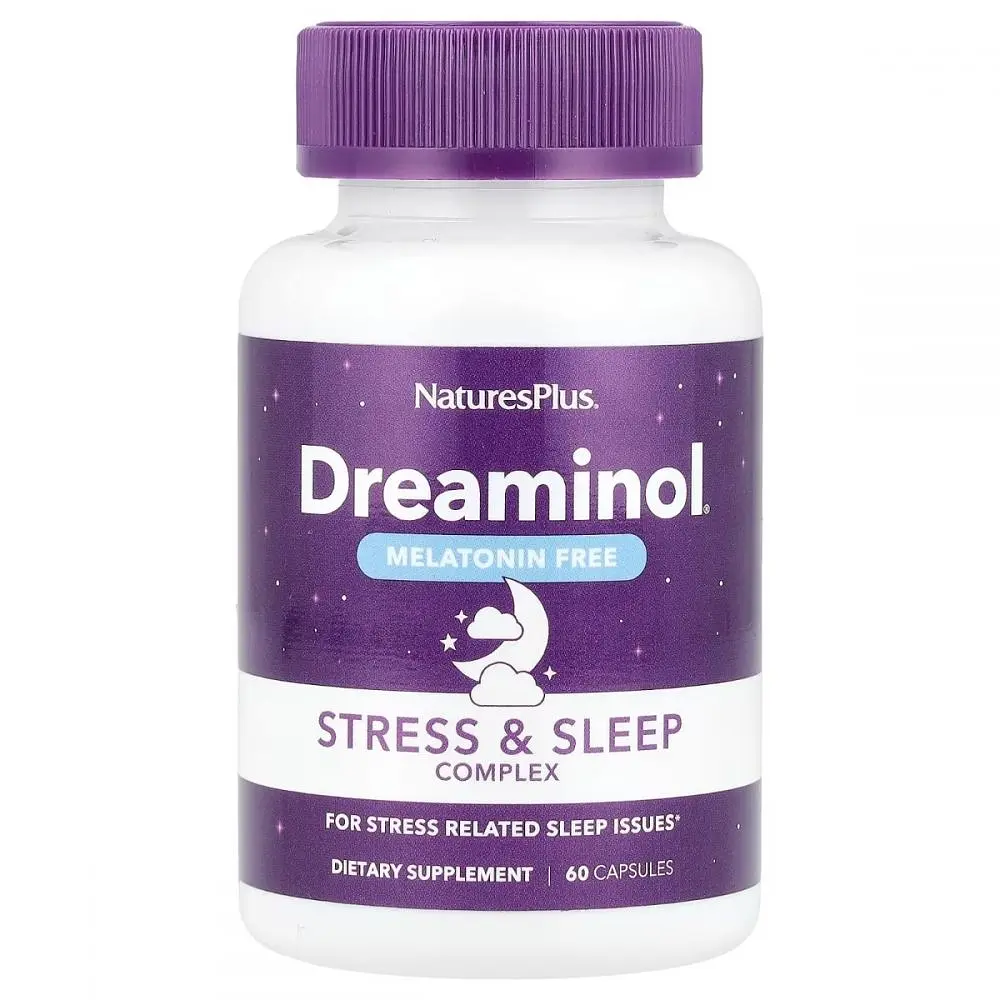 Комплекс для зняття стресу NaturesPlus Stress & Sleep Complex Melatonin Free 60 капсул - фото 1