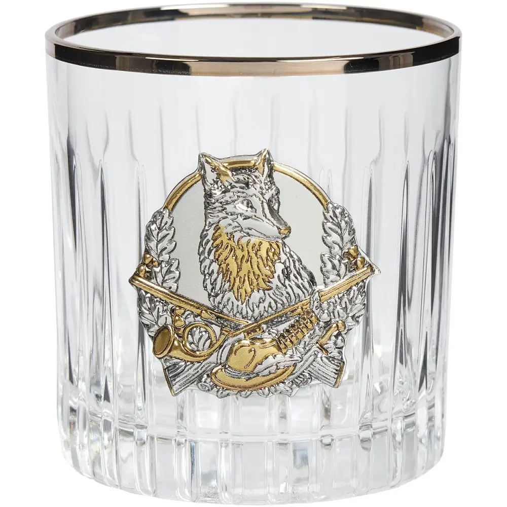 Подарочный набор стаканов для виски Boss Crystal "Охота" с золотыми накладками - фото 9