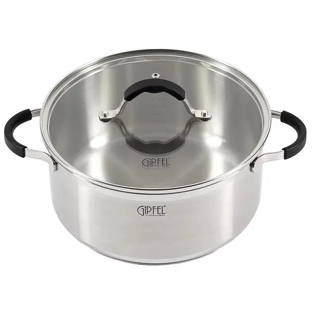 Каструля з кришкою Gipfel Metropole GP-1735 5.2 л 24 см срібляста - фото 3