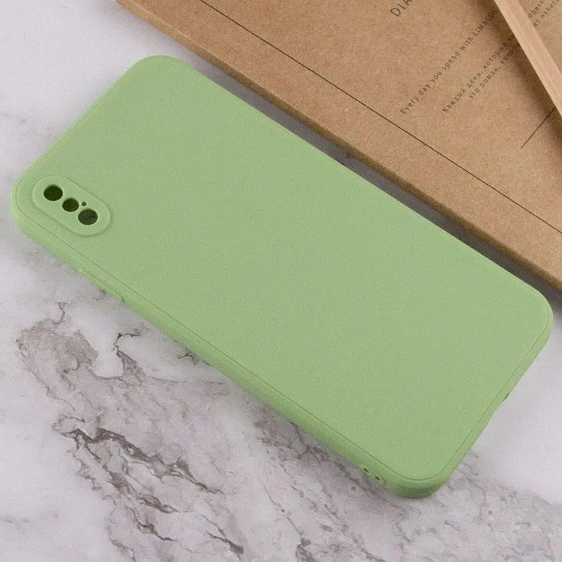 Силіконовий чохол Candy Full Camera для Apple iPhone XS Max (6.5) Фісташковий - фото 4