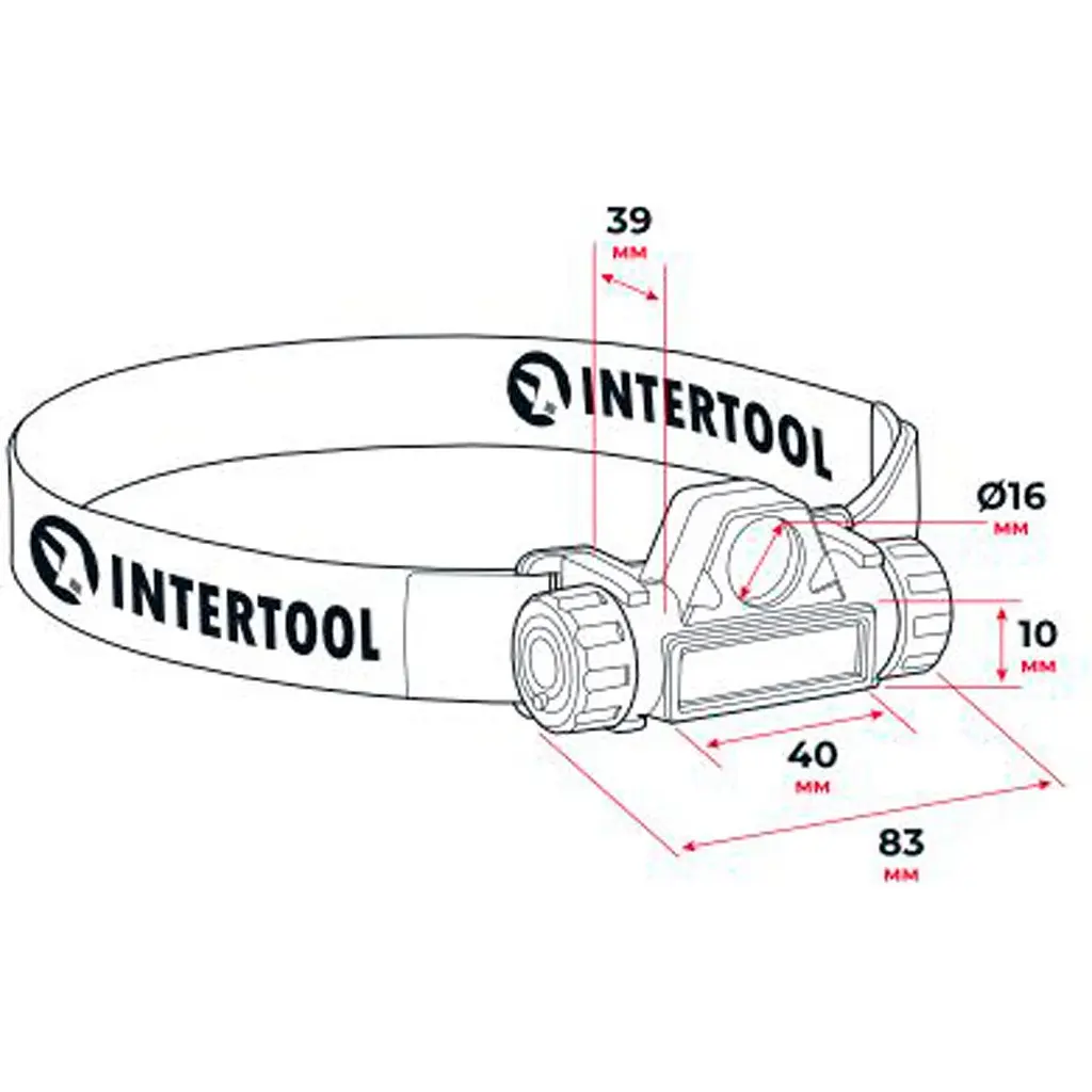 Фонарь налобный Intertool LB-0309 [133795] - фото 7