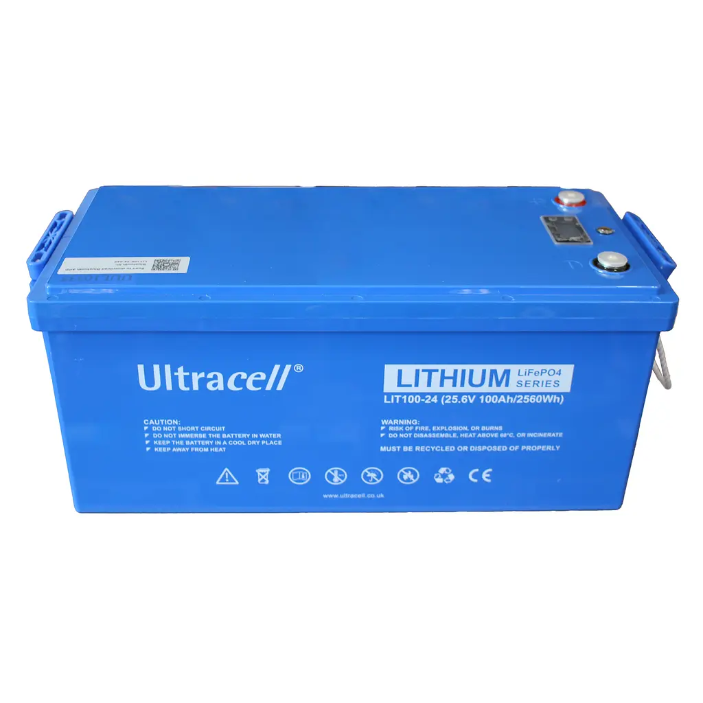 Батарея аккумуляторная Ultracell LiFePO4 24(25.6)V 100Ah/ 2560W(2.56kW) LED DISPLAY, ON OFF - фото 2