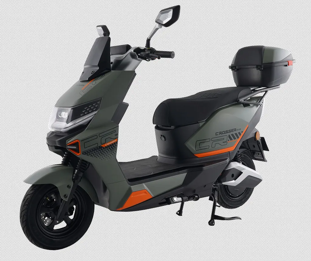Электроскутер Двухместный Crosser CR20 (2500W, 72V/30Ah) Зеленый - фото 2