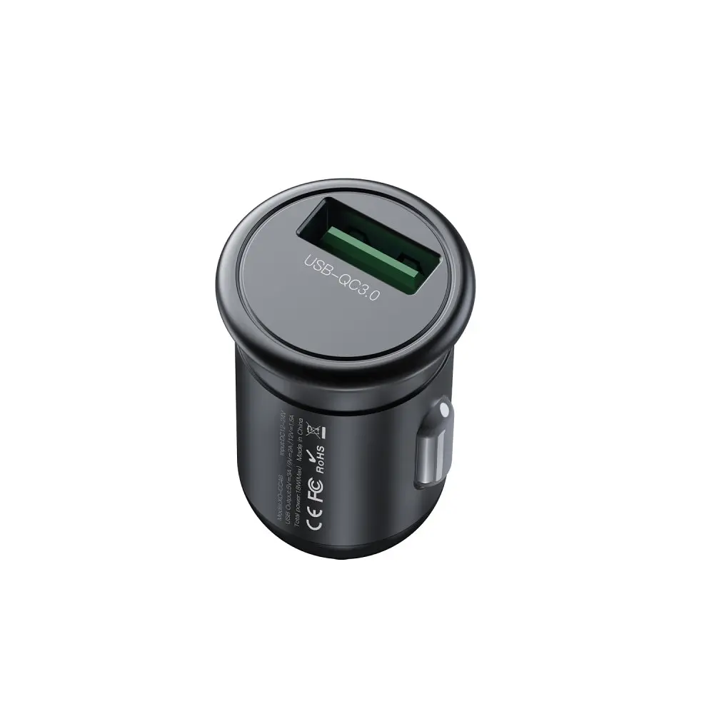 Автомобильное зарядное устройство XO CC46 QC3.0 18W Серый - фото 2