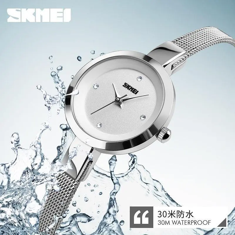 Жіночий класичний годинник Skmei 1390 (Сріблясті) - фото 5