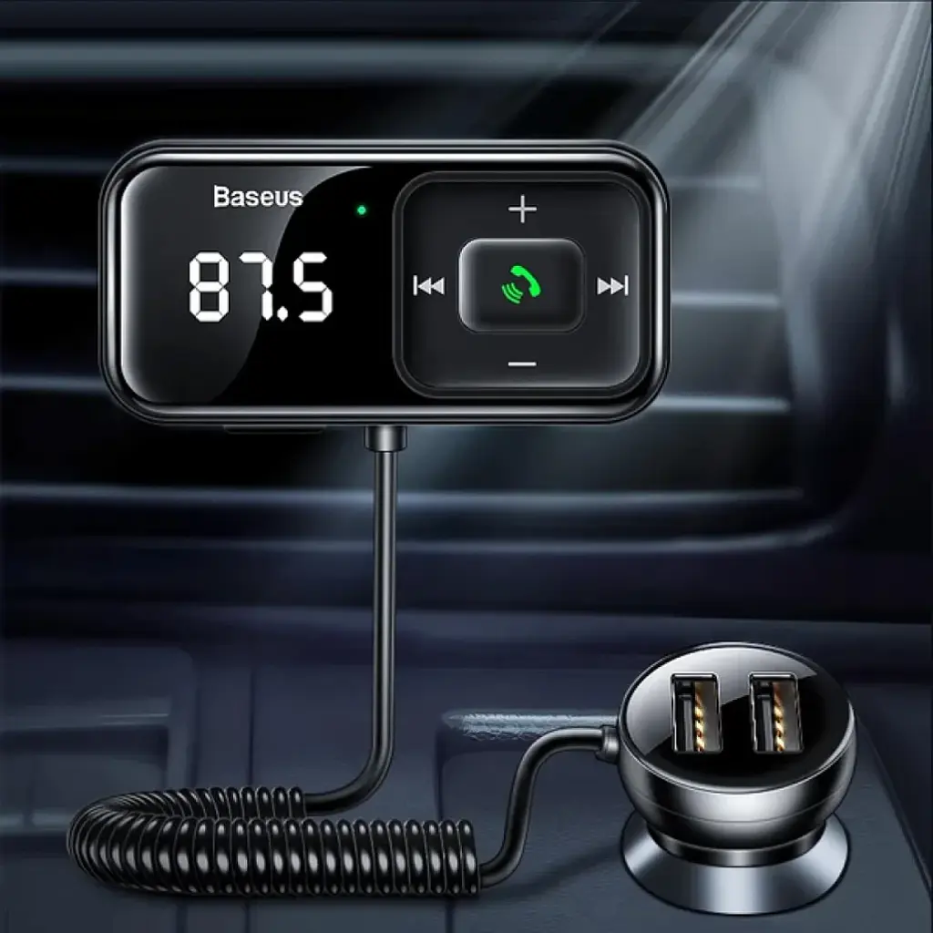 FM-трансмітер Baseus T Shaped S-16 Car Black (CCMT000201) [114563] - фото 7