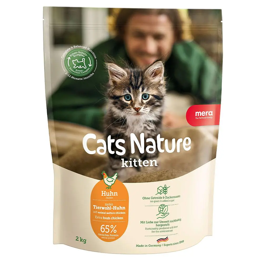 Сухий корм для кошенят всіх порід Mera Cats Nature Kitten Chiken (Huhn) з куркою 2 кг