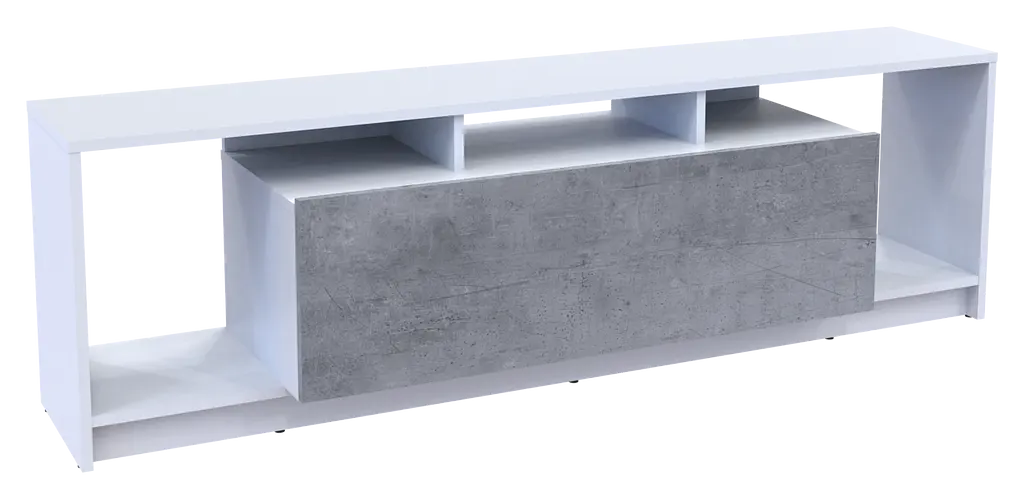 Стінка у вітальню Doros U1 Білий Бетон ДСП 160х38х48 см (41516013) - фото 6