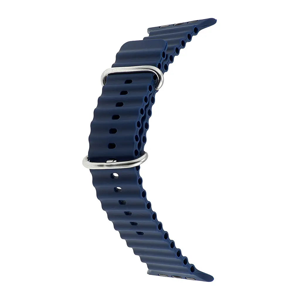 Ремінець Apple Watch Silicone Ocean Band Ultra 42/44/45/46/49 mm Dark Синій - фото 2