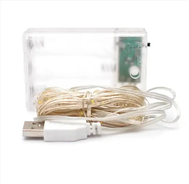 Новорічна гірлянда Brille Роса на батарейках USB роз’єм 100 LED 10м USB білий 1978-03u - фото 4