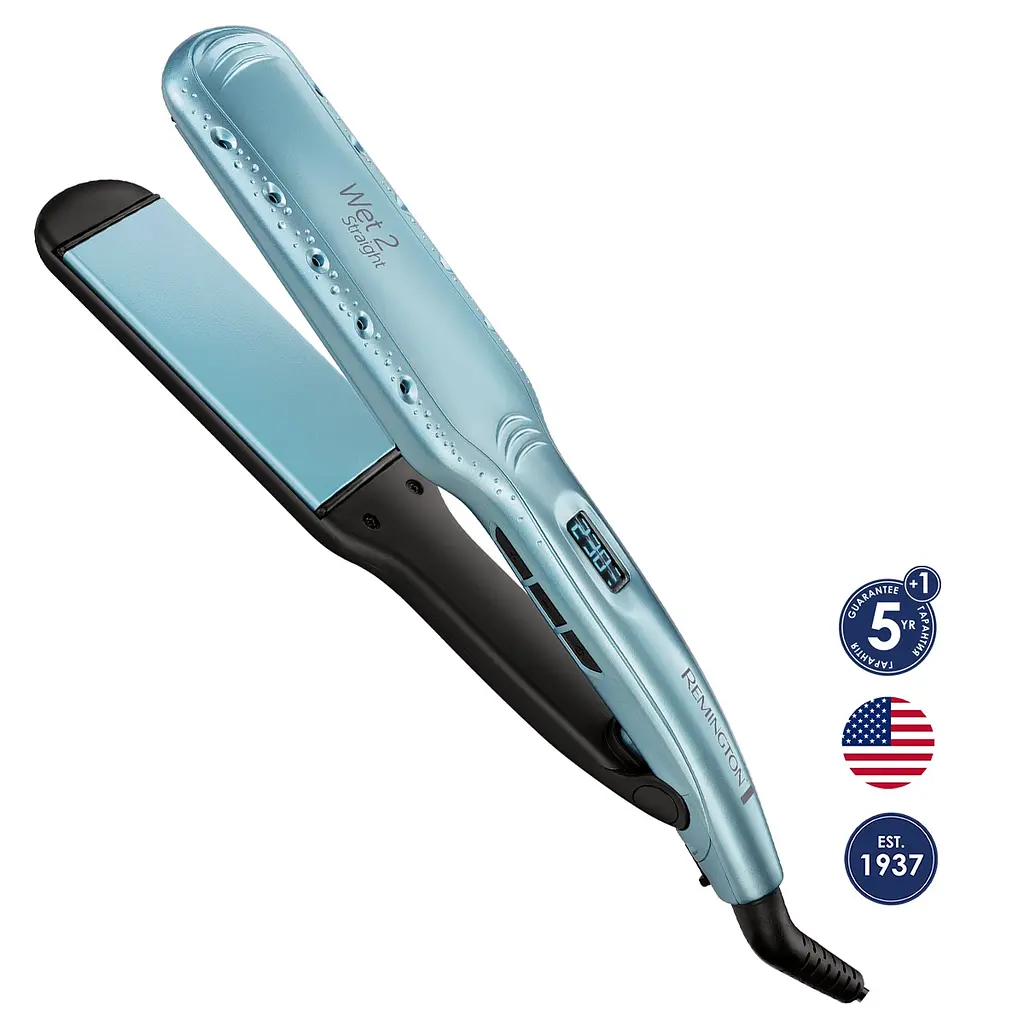 Випрямляч Remington Wet 2 Straight, 62 Вт, температурних режимів 10, 140-230С, дисплей, кераміка, блакитний - фото 3