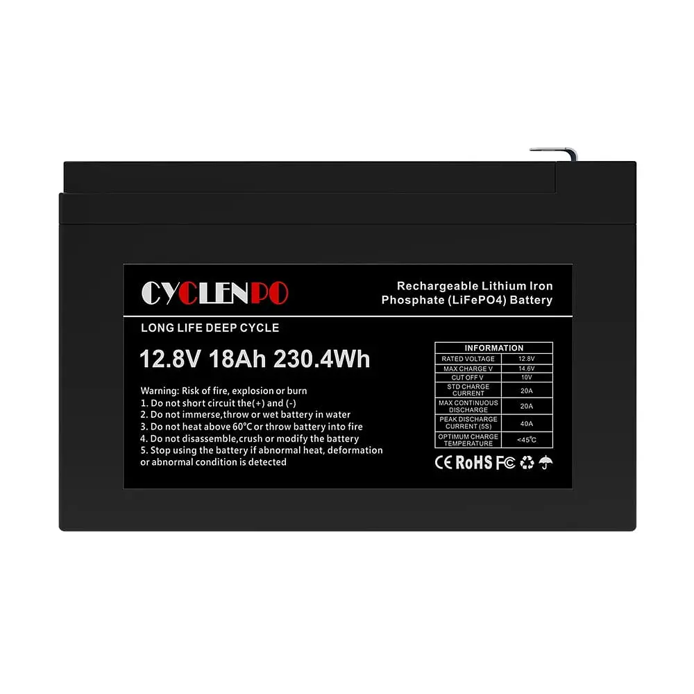 Акумуляторна батарея літій-залізо-фосфатна 12.8В 18Аг Cyclen 12.8V 18AH LiFePo4 (44-00077) - фото 3
