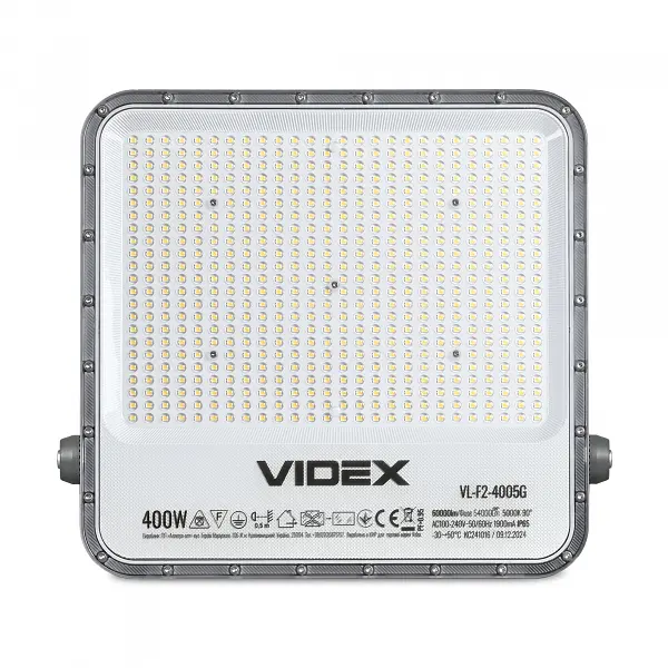 LED прожектор VIDEX PREMIUM F2 400W 5000K 220V - фото 3