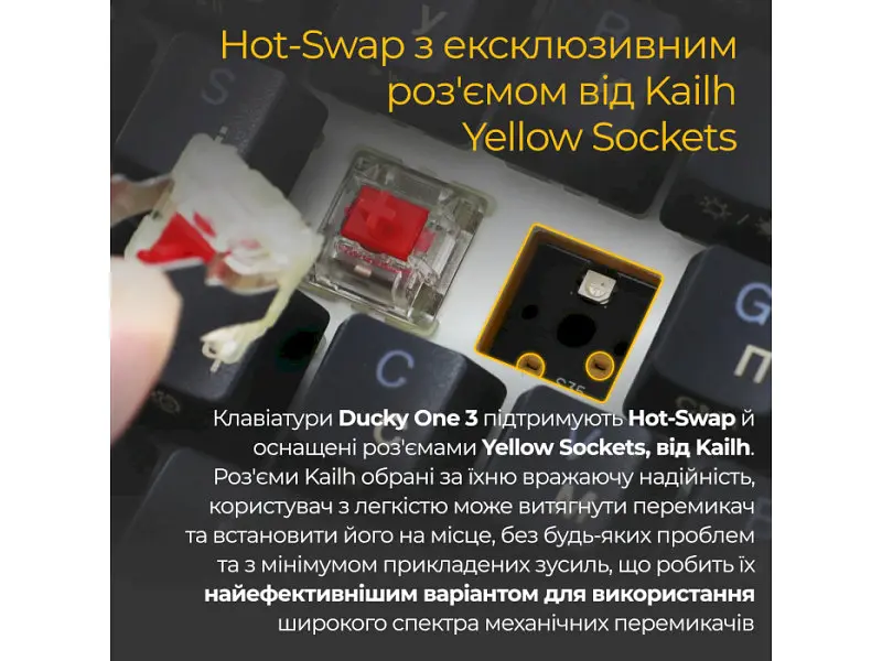 Клавіатура Ducky One 3 Mini Cherry MX Brown RGB UA USB Black (DKON2161ST-BUAPXCLAWSC1) - фото 10