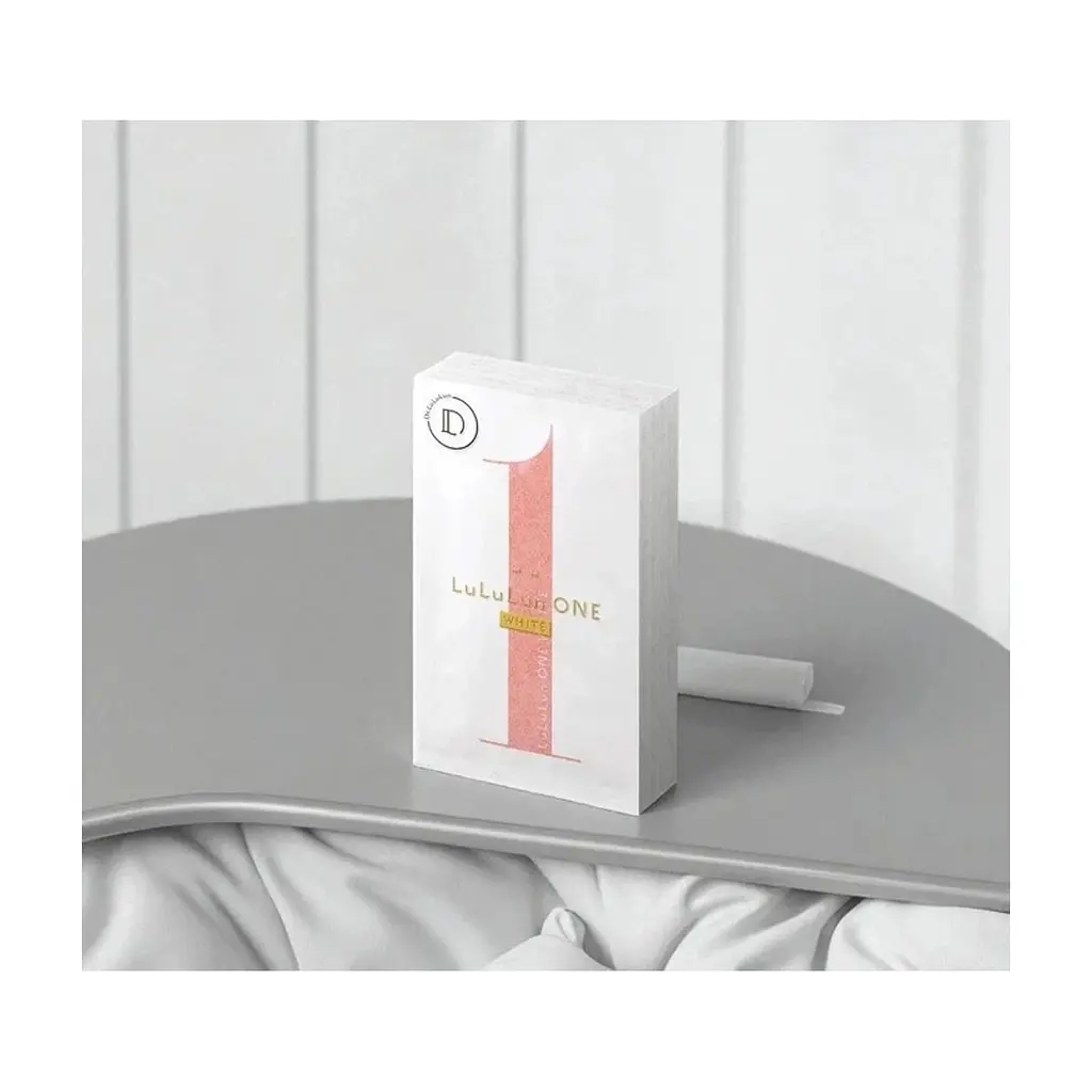 Маска для обличчя Lululun Premium Face Mask One White Освітлююча для сяйва та свіжості шкіри 1 шт х 5 уп (4580794010868) - фото 3