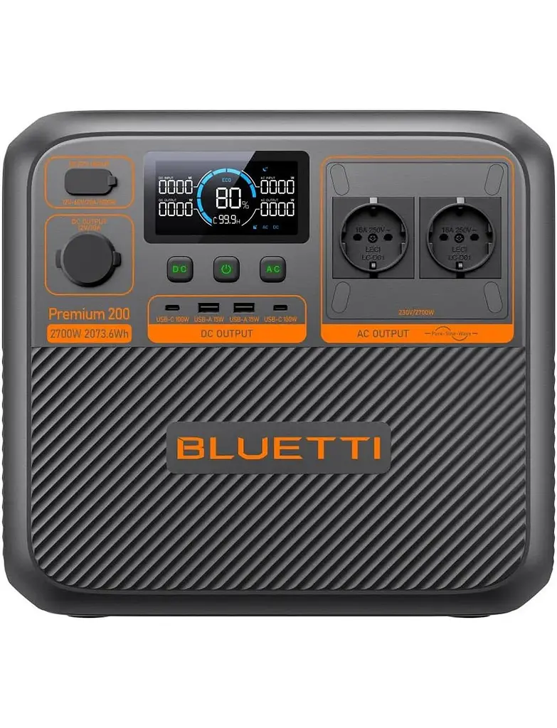 Зарядная станция BLUETTI PREMIUM 200 V2 / 2700 Вт / 2073.6 Вт/ч / LiFePO4 (PREMIUM 200 V2) UA - фото 2