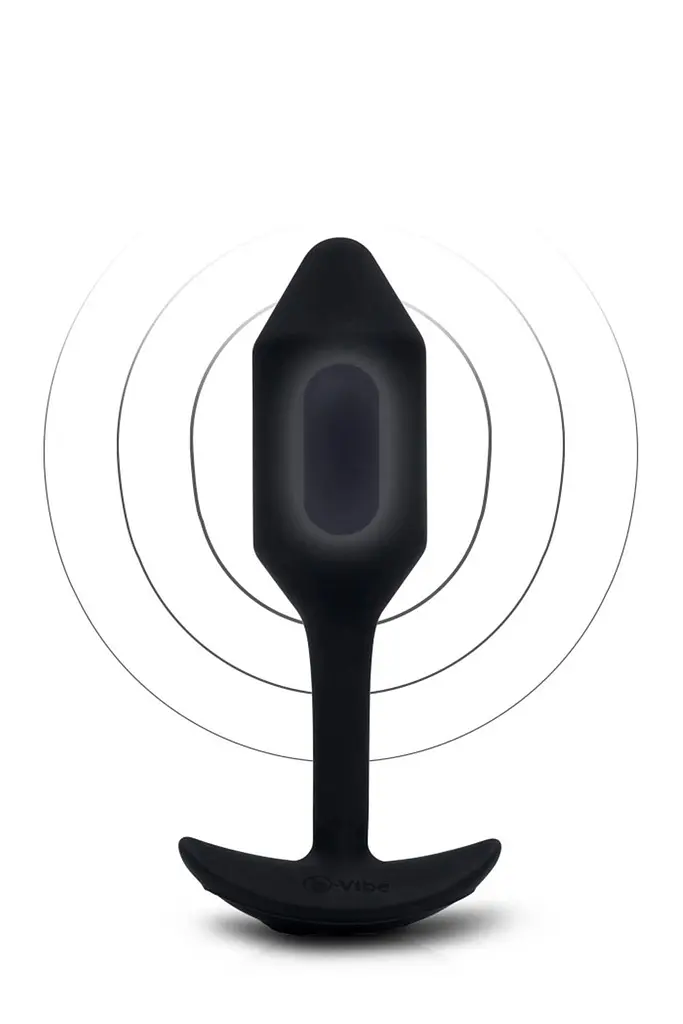 Анальная пробка B-Vibe Vibrating Snug Plug 2, 12.4 см (черный) - фото 2