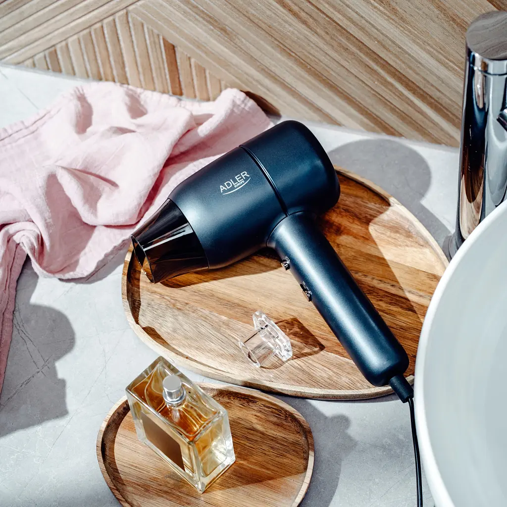 Фен Adler AD 2279b blue 1800Вт/ 2 скорости/ холодный обдув/ темп.режимов-2/ионизация/ насадки - 1 шт. - фото 8