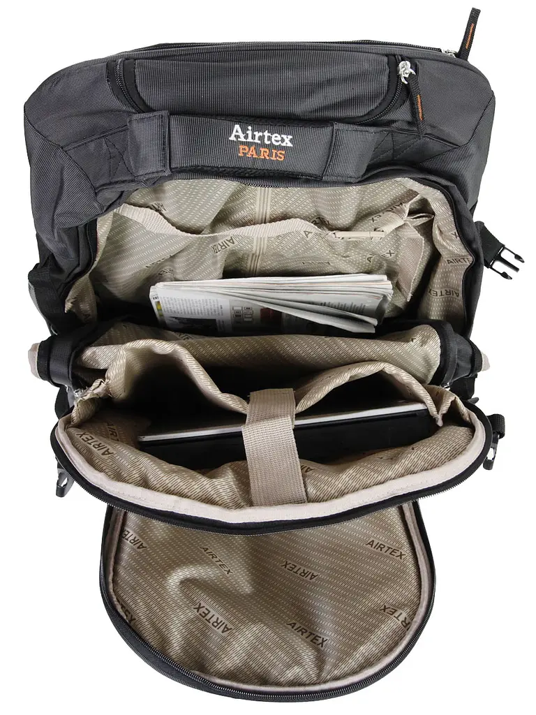 Дорожня сумка-рюкзак на колесах Airtex 560/3 64×41×25см M 42,6л Темно-сірий - фото 11