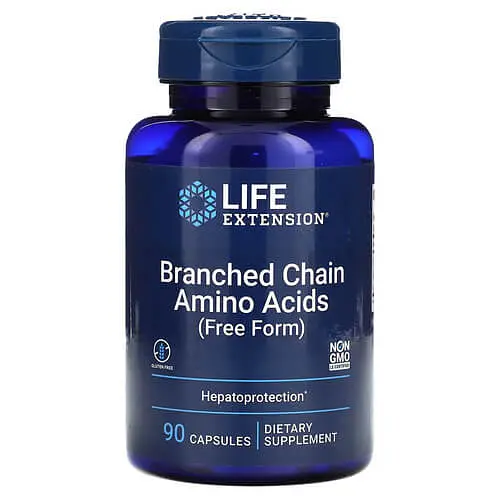 BCAA Branched Chain Amino Acids 90 Capsules Life Extension vit0006734