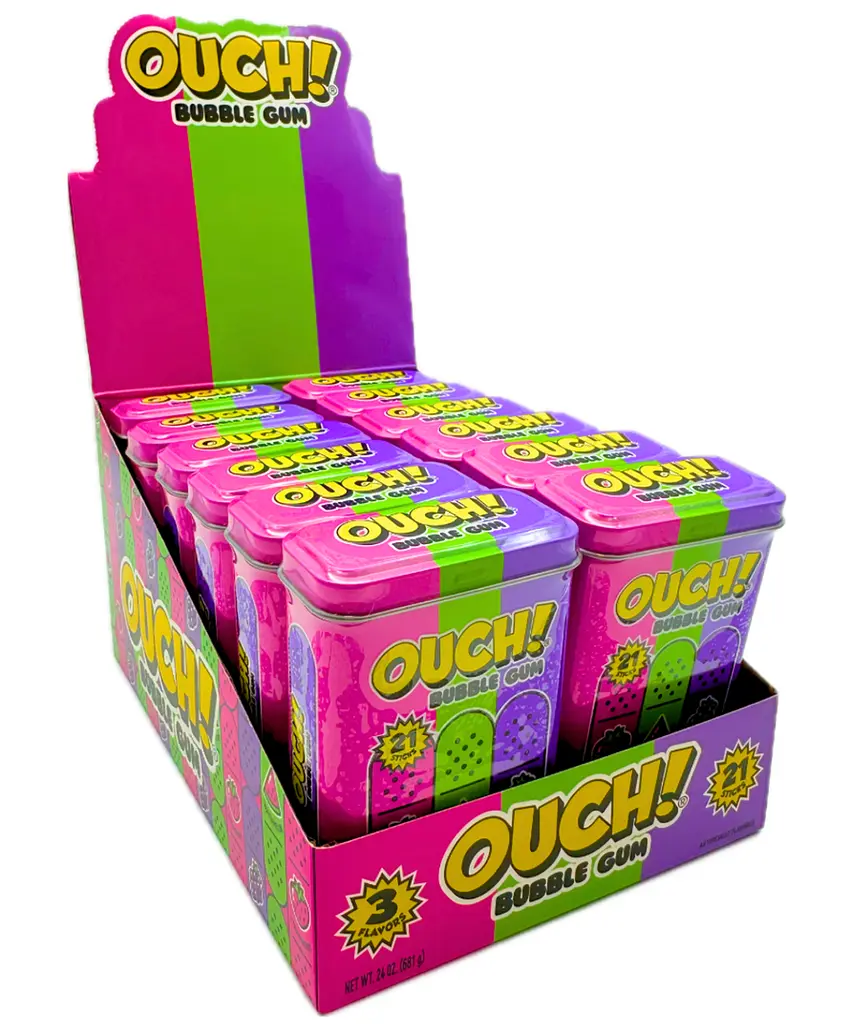 Жувальна гумка Ouch! Bubble Gum Assorted Flavour 21шт, 56.7г - фото 6