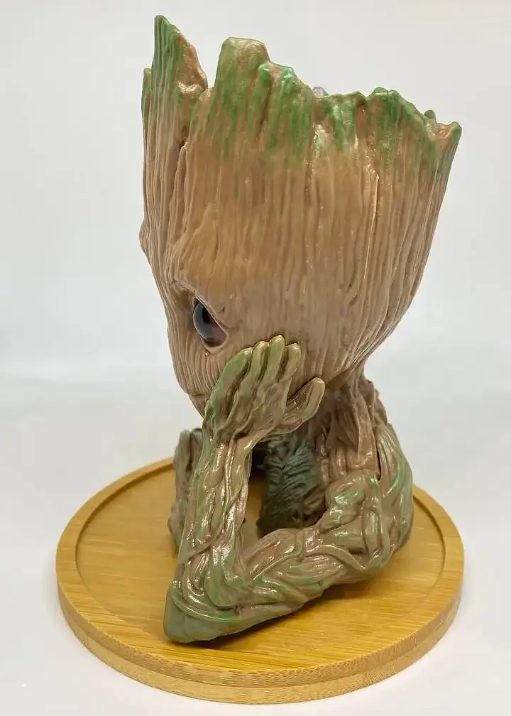 Горщик для квітів та канцелярії Грут Groot G1 + кругла підставка - фото 2