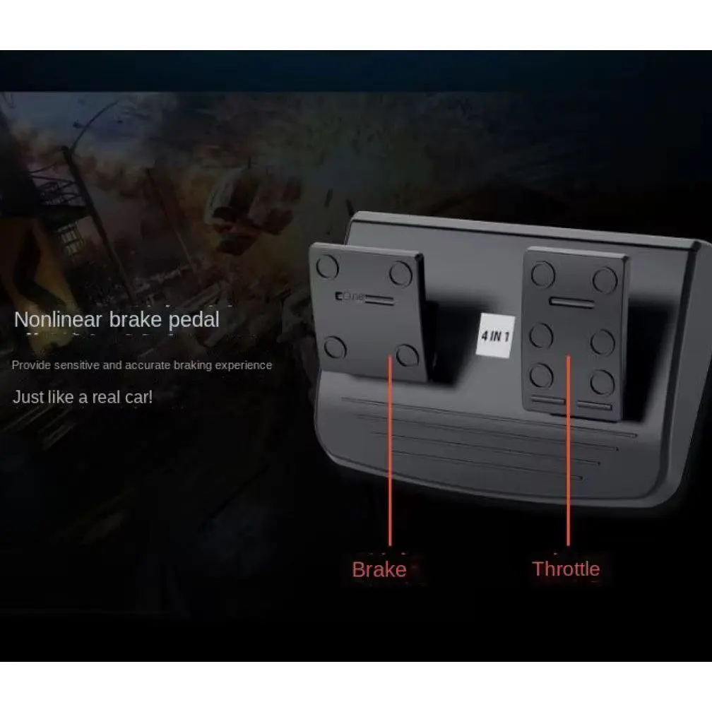 Руль гоночный игровой вибрационный с педалями Voltronic R4/1FA для PC/PS2/PS3/Android - фото 6