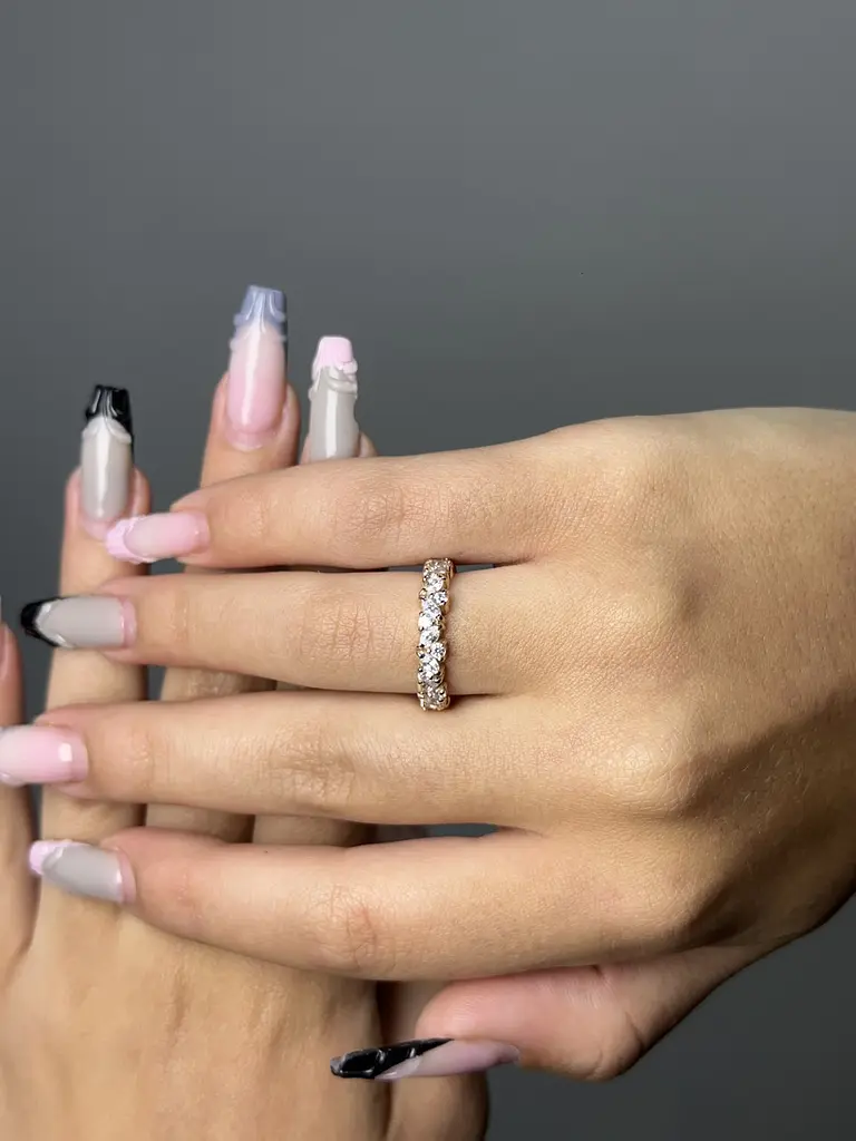 Каблучка з червоного золота з фіанітами К-0503 17 - фото 8