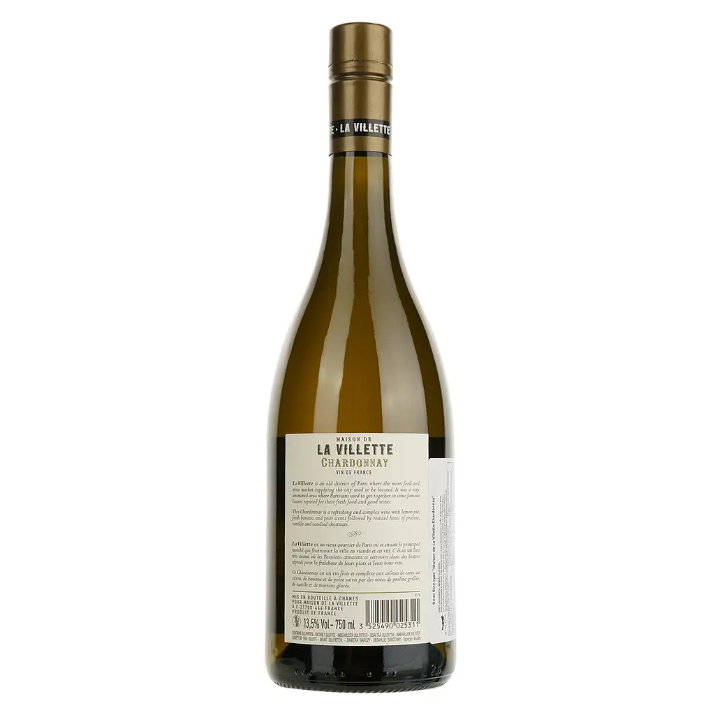 Вино La Villette Chardonnay біле сухе 0.75 л - фото 2