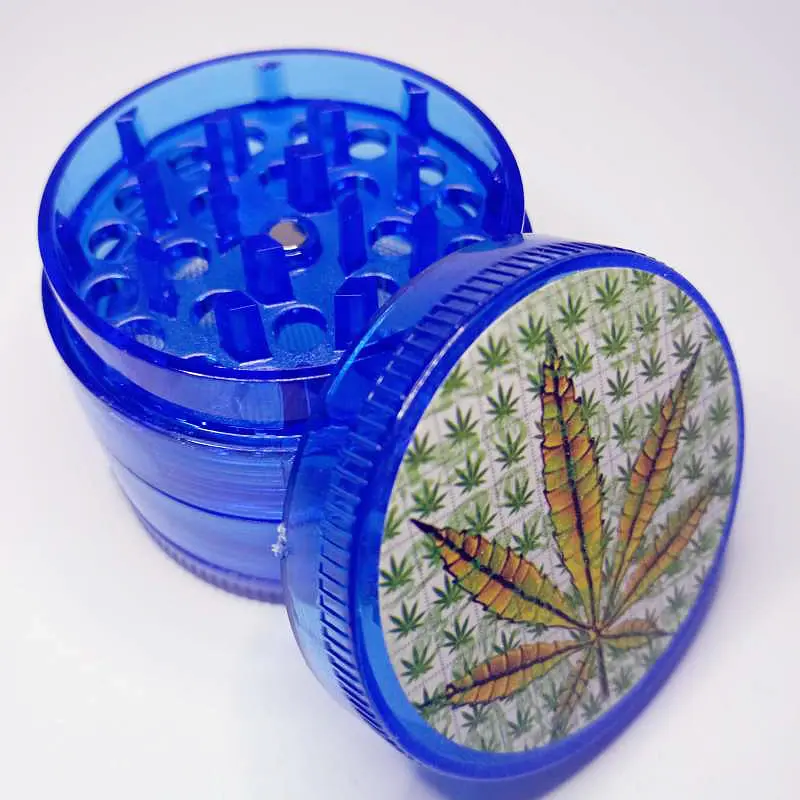Гриндер для подрібнення тютюну Ashtray HL-176 Коноплі Blue (10854) - фото 2