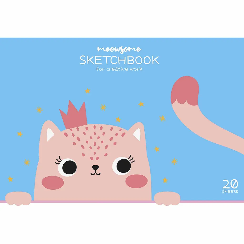 Альбом для малювання Star Кицька склейка глiтер 20 аркушів 15 шт. (PB-GB-020-8573) - фото 3