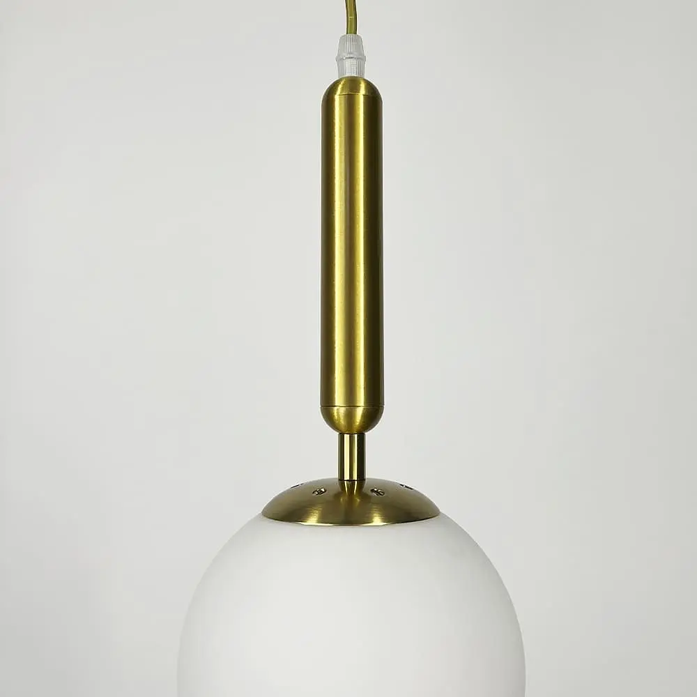 Подвесной светильник в латунном корпусе с белым плафоном | Line F | Арт. A91086/1 CP - фото 5