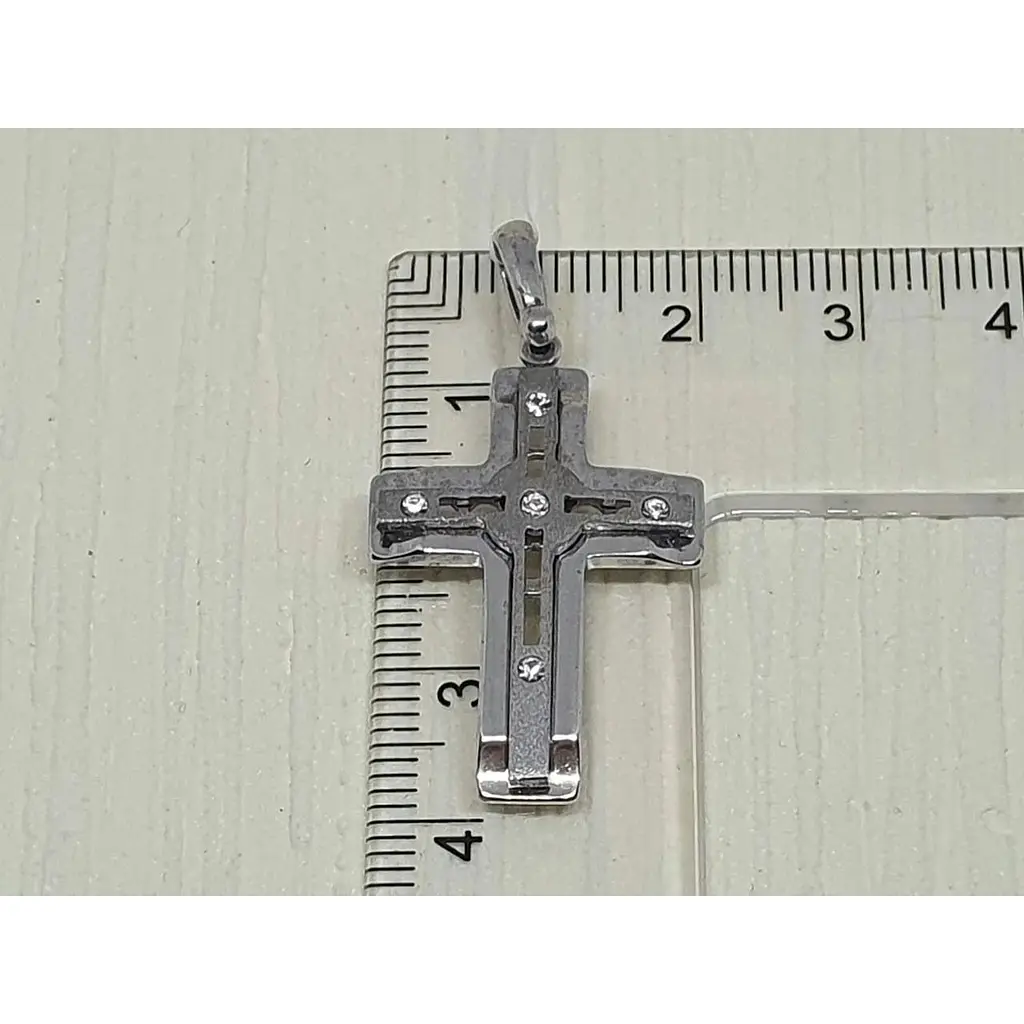 Срібний хрестик Qvaliz з фіанітом. 903SU50 - фото 2