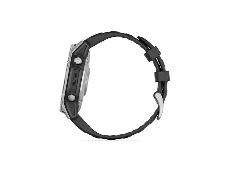 Смарт-годинник Garmin Fenix E 47mm AMOLED Stainless Steel with Black Silicone Band (010-03025-02/00) - фото 8