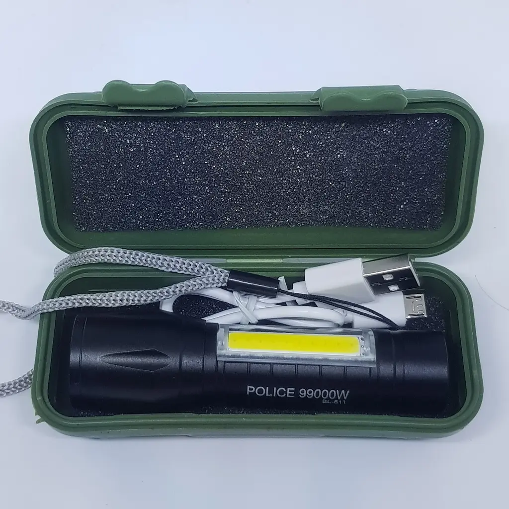 LED акумуляторний Світлодіодний ліхтар ручний з COB USB BL-511 в кейсі - фото 12
