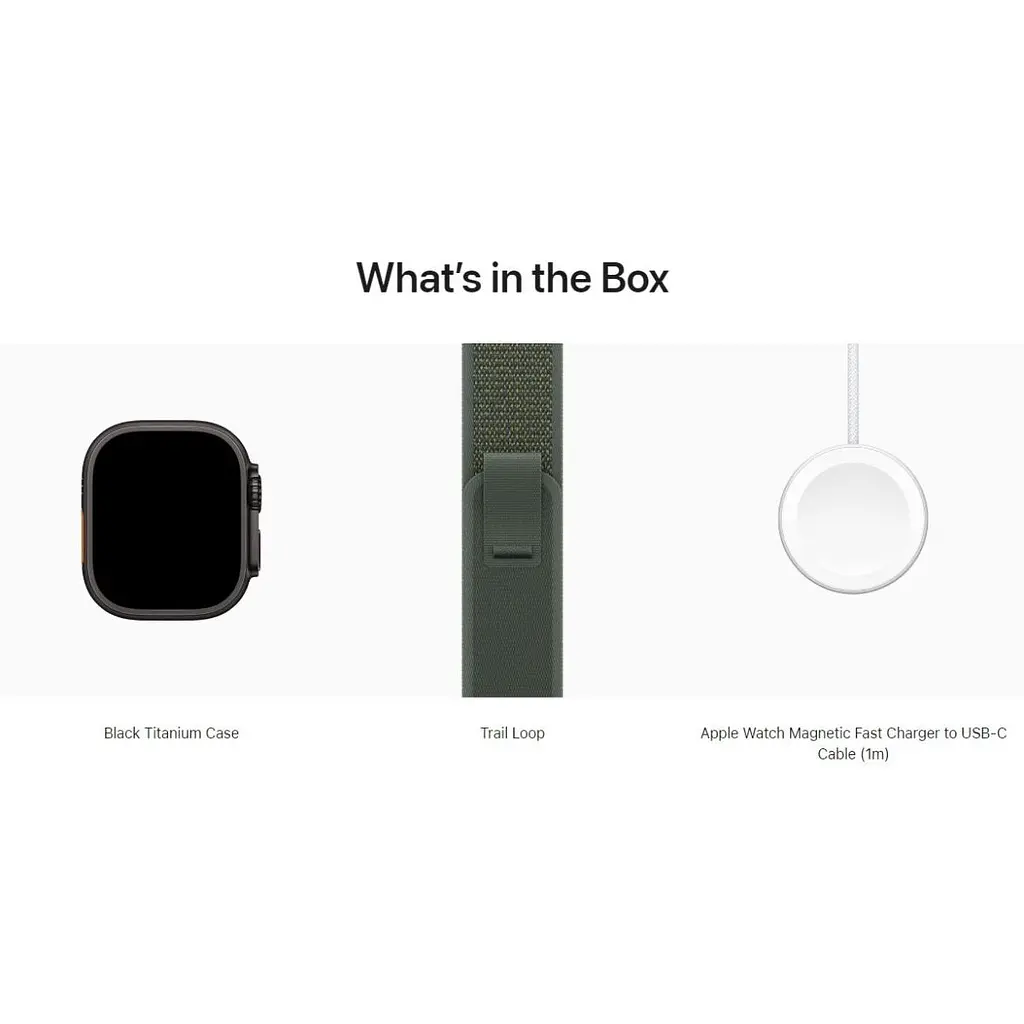 Смарт-часы Apple Watch Ultra 2 49 mm Black Titanium Case with Green Trail Loop M/L [MYTJ3+MYQ43] [114889] - фото 4