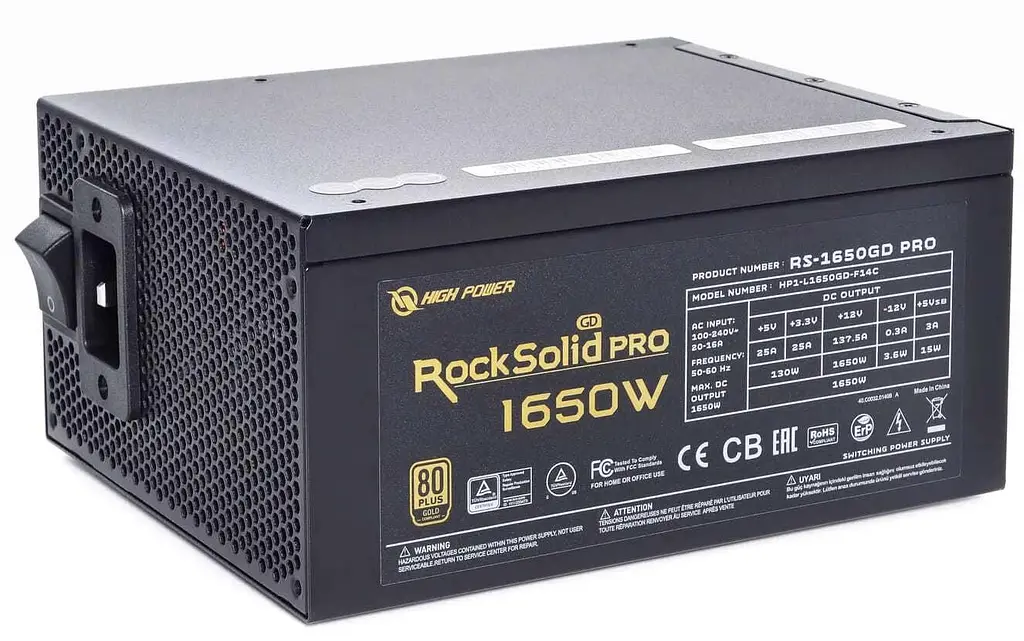 Блок питания QUBE 1650W 80+ GOLD 1650W (RS-1650GD PRO) - фото 2