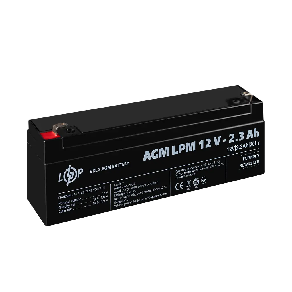 Аккумулятор AGM LPM 12V – 2.3 Ah - фото 3