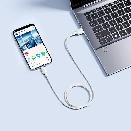 USB кабель Baseus Silky Series USB to Lightning 2.4A 1m білий P10377702213-00 - фото 3