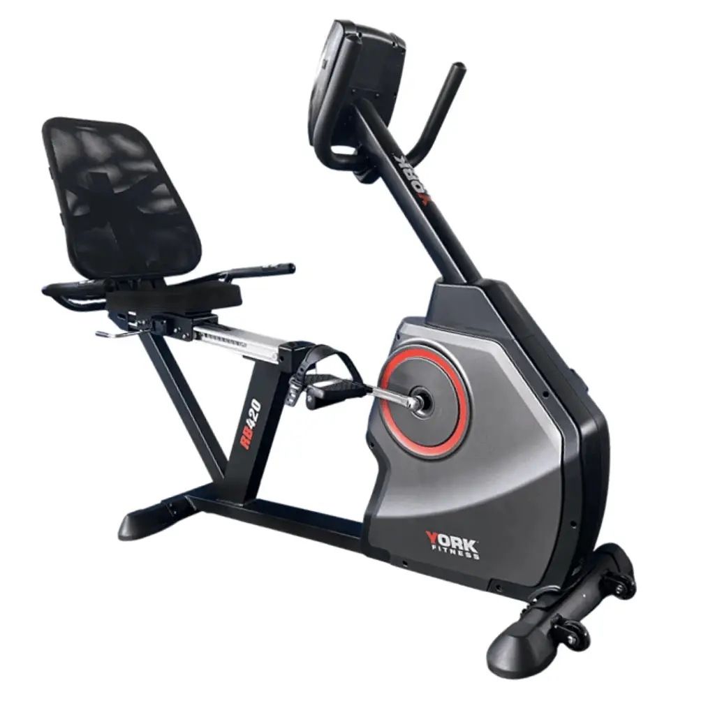Горизонтальный велотренажер York Fitness RB420 Recumbent черный - фото 4